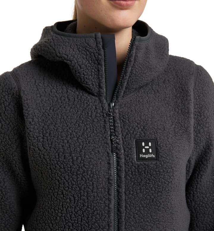 Pile Hood Women Magnetite