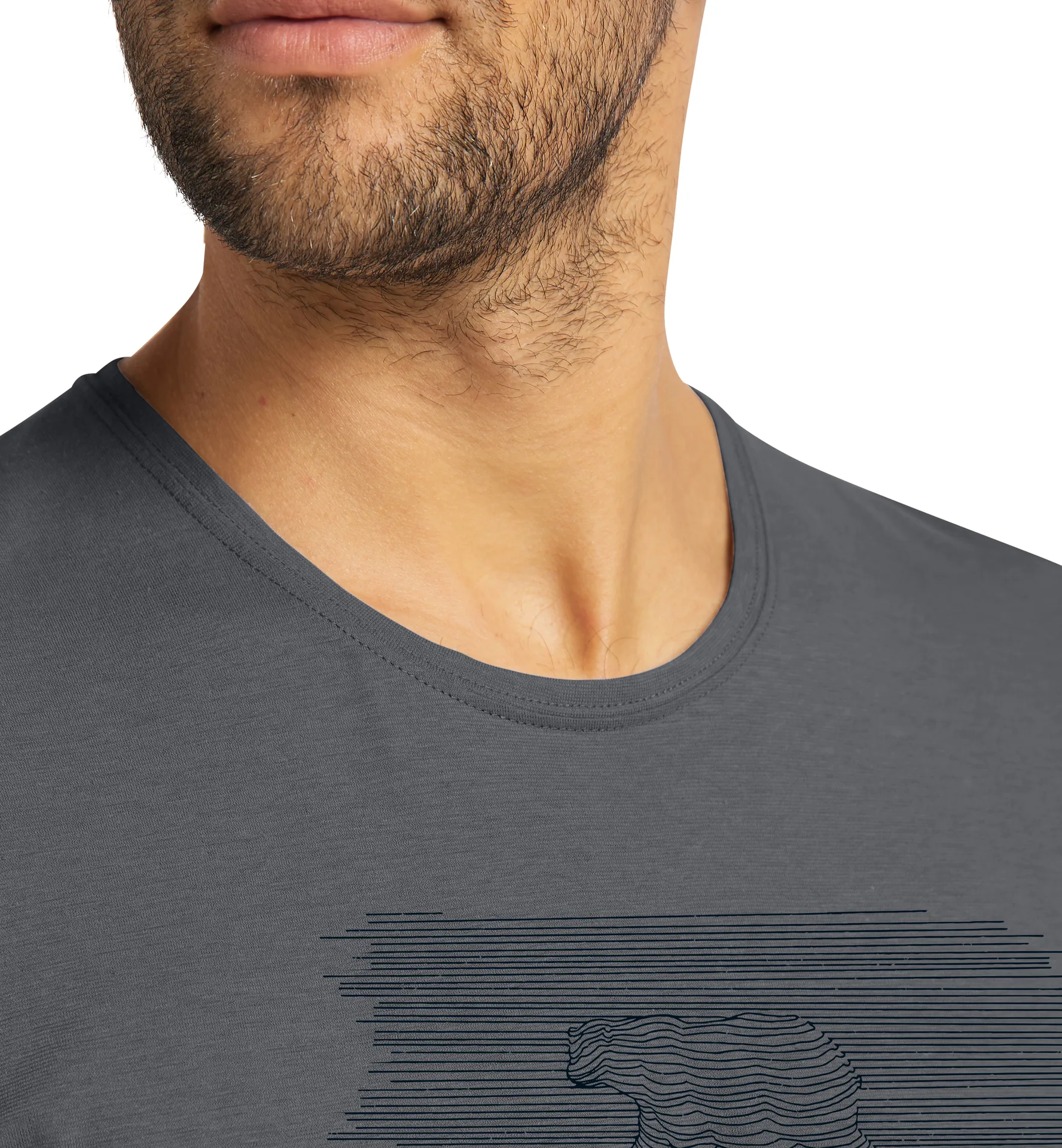 Träd Tee Print Men Magnetite