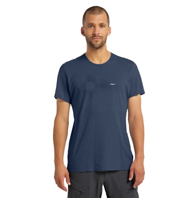 Träd Tee Print Men Tarn Blue