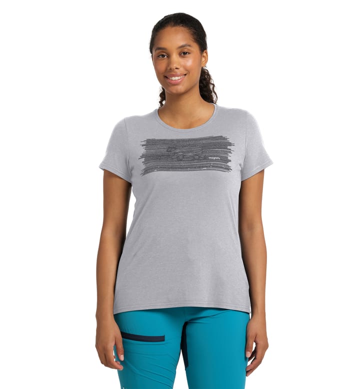 Träd Tee Print Women Concrete