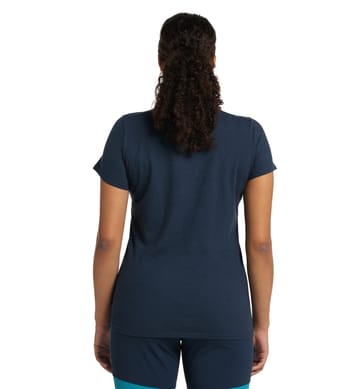 Träd Tee Print Women Tarn Blue