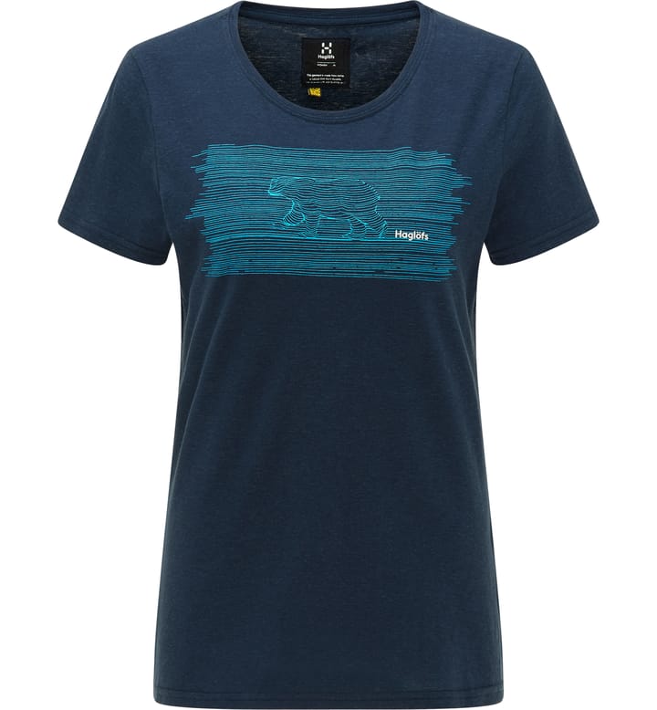 Träd Tee Print Women Tarn Blue