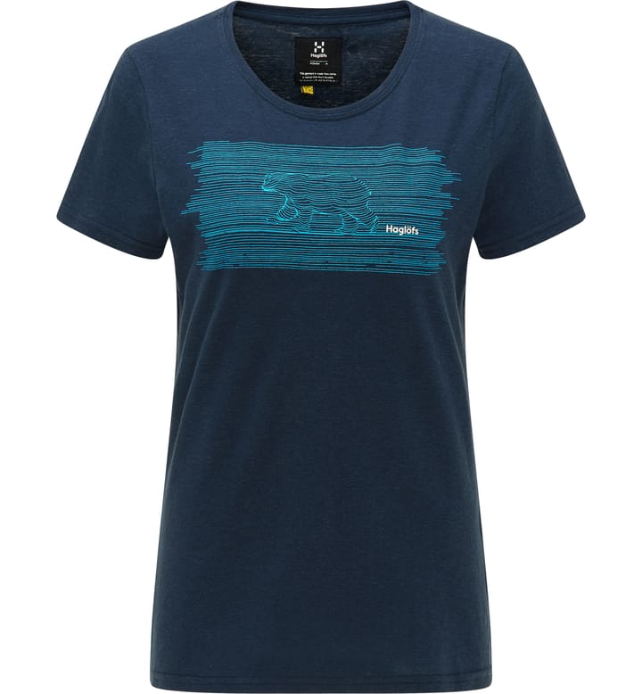 Träd Tee Print Women Tarn Blue