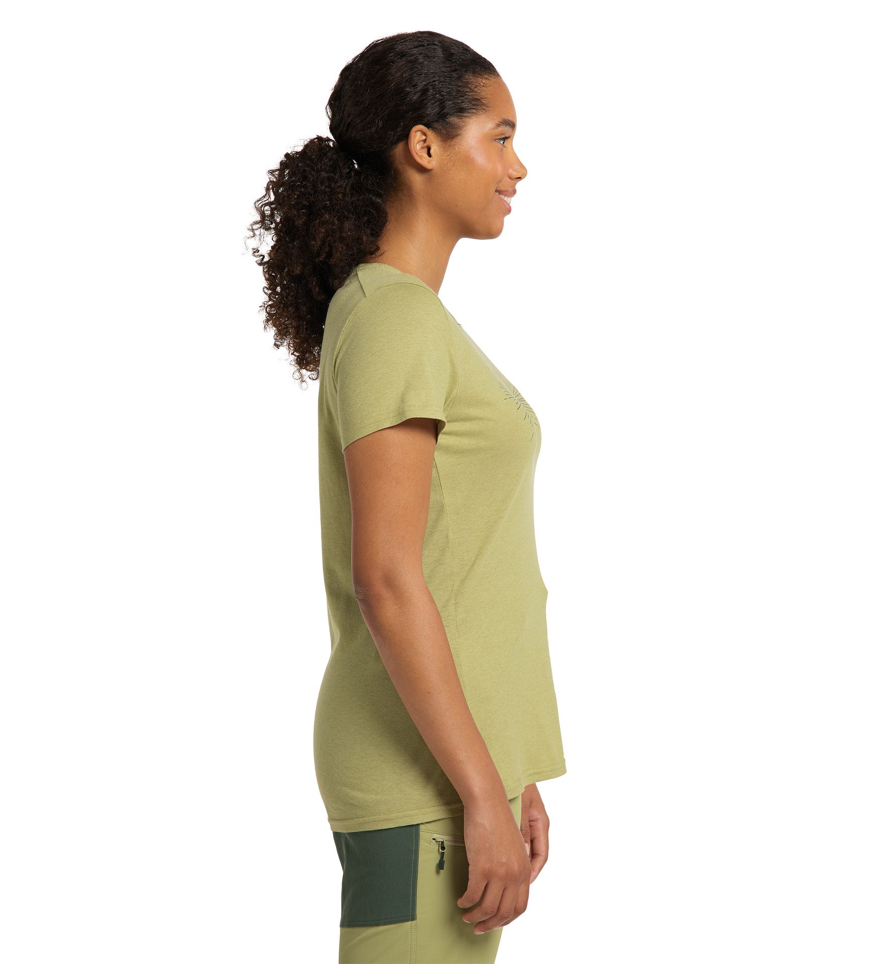Träd Tee Print Women Thyme Green