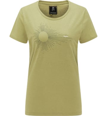 Träd Tee Print Women Thyme Green