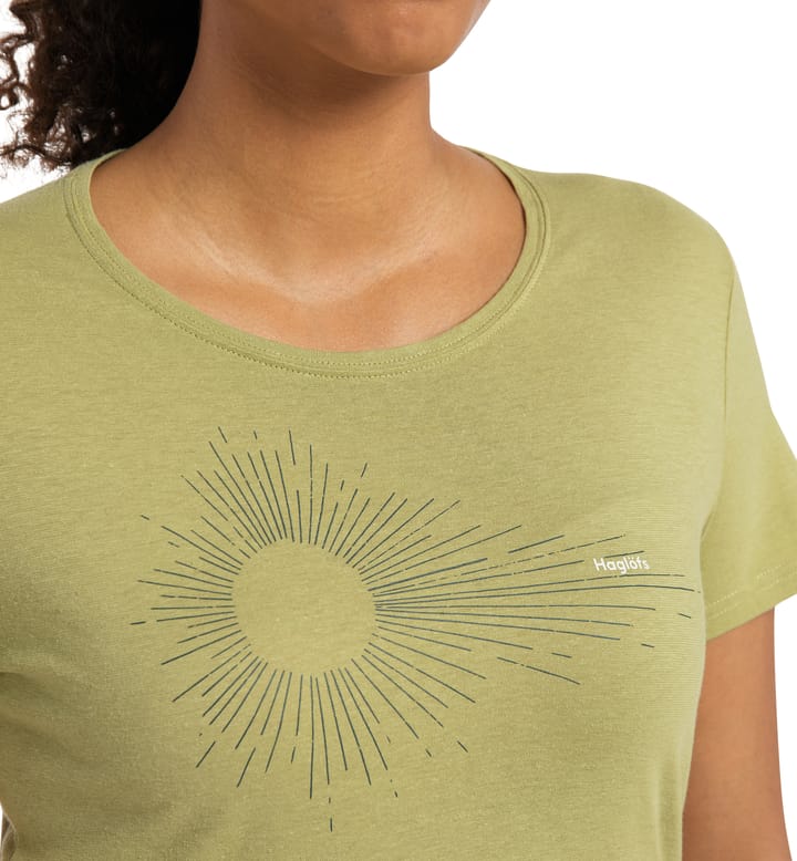 Träd Tee Print Women Thyme Green