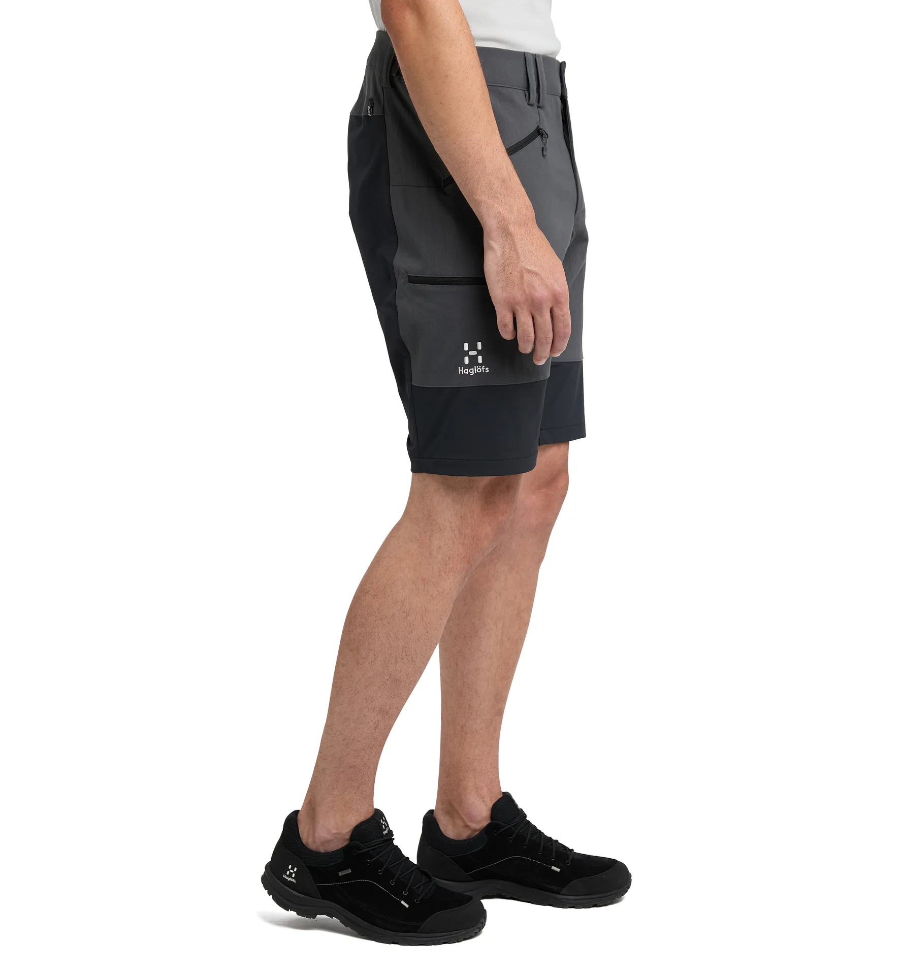 Mid Slim Shorts Men Magnetite/True Black