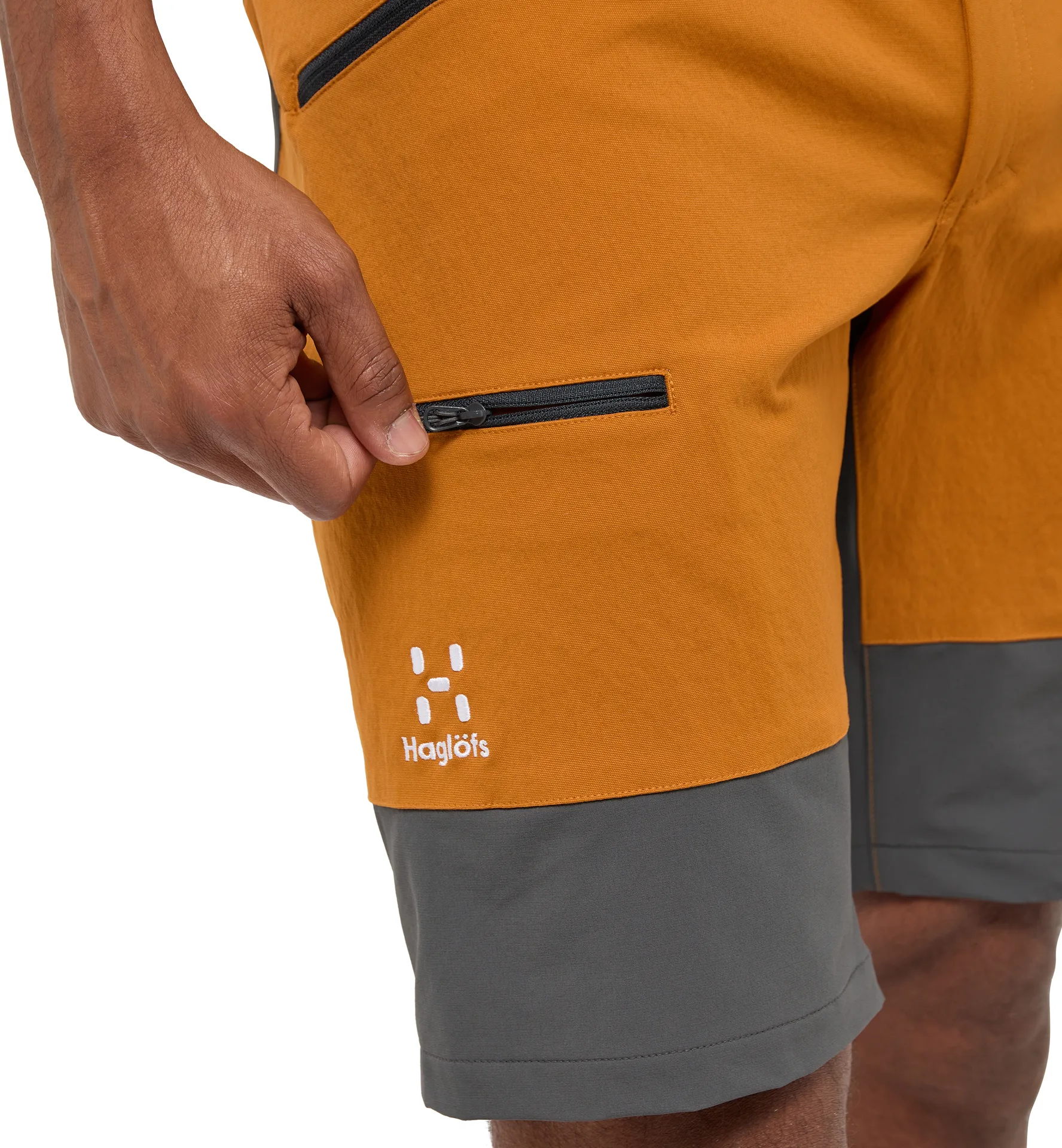 Mid Slim Shorts Men Golden Brown/Magnetite
