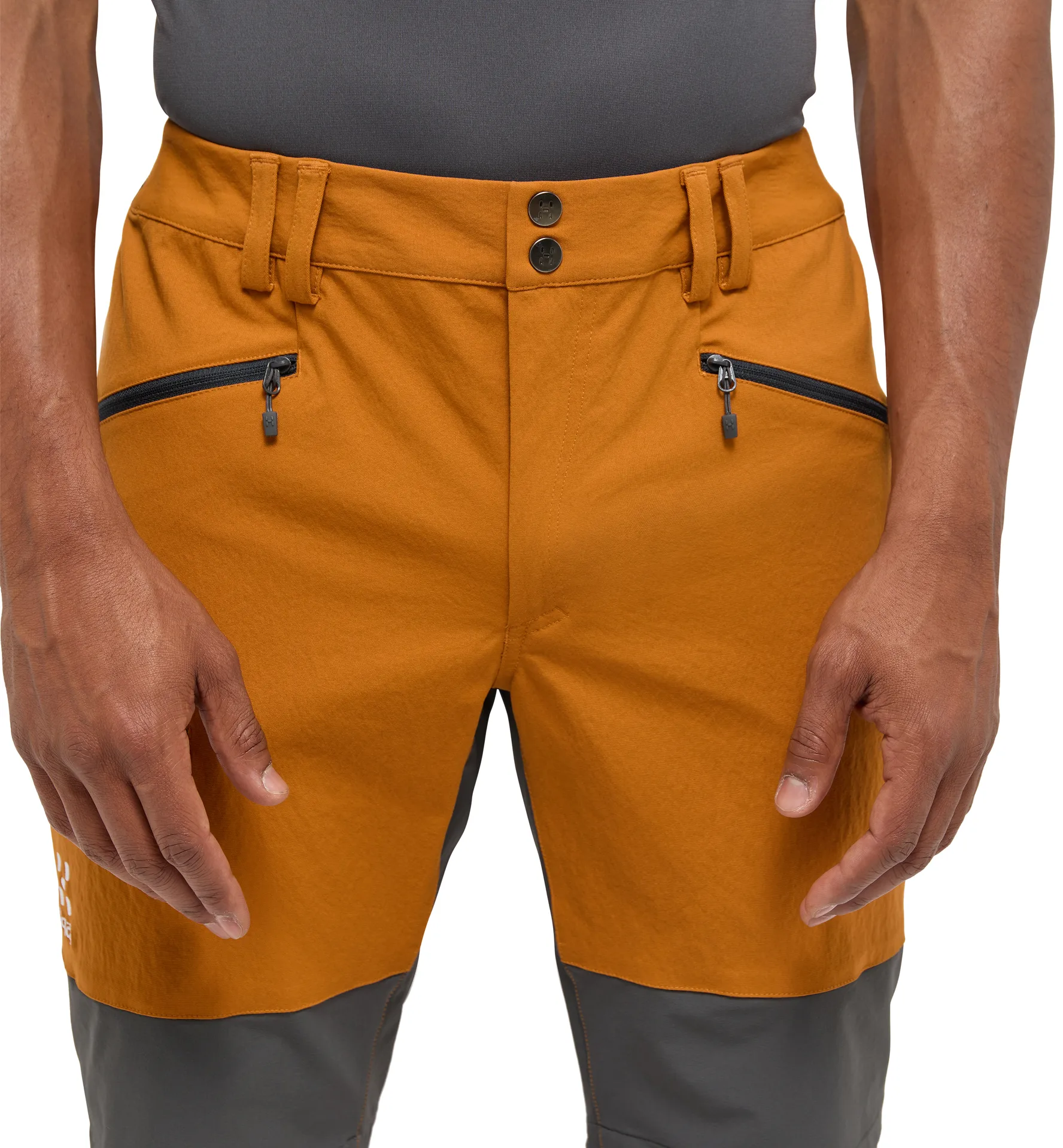 Mid Slim Shorts Men Golden Brown/Magnetite