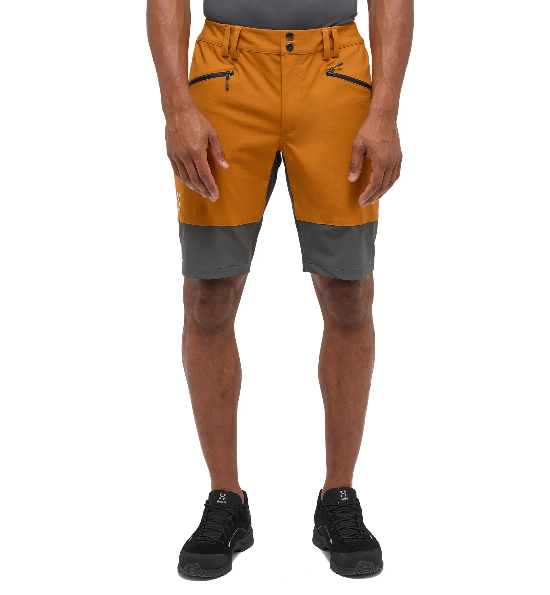 Mid Slim Shorts Men Golden Brown/Magnetite