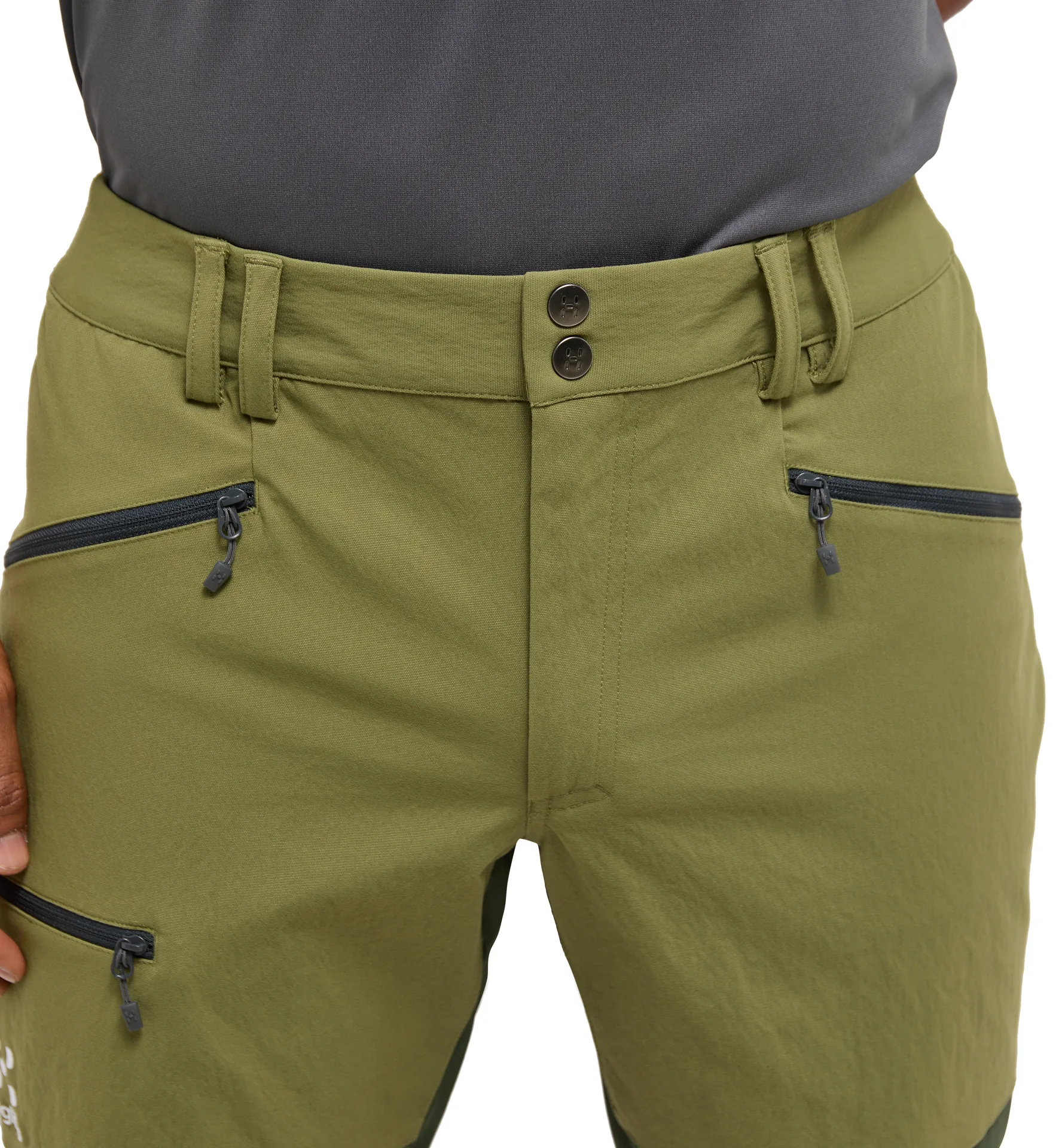 Mid Slim Shorts Men Olive Green/Seaweed Green