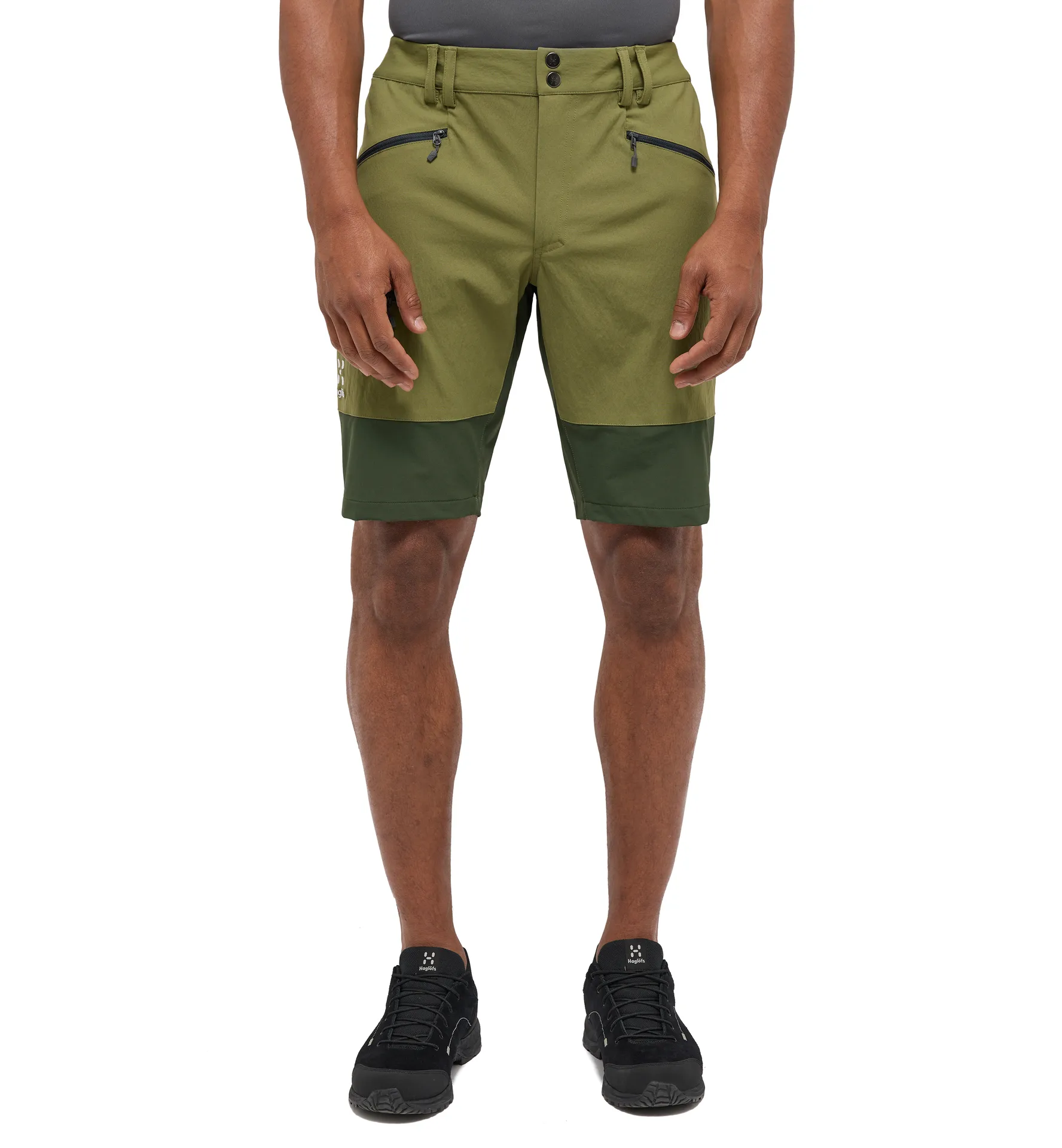 Mid Slim Shorts Men Olive Green/Seaweed Green