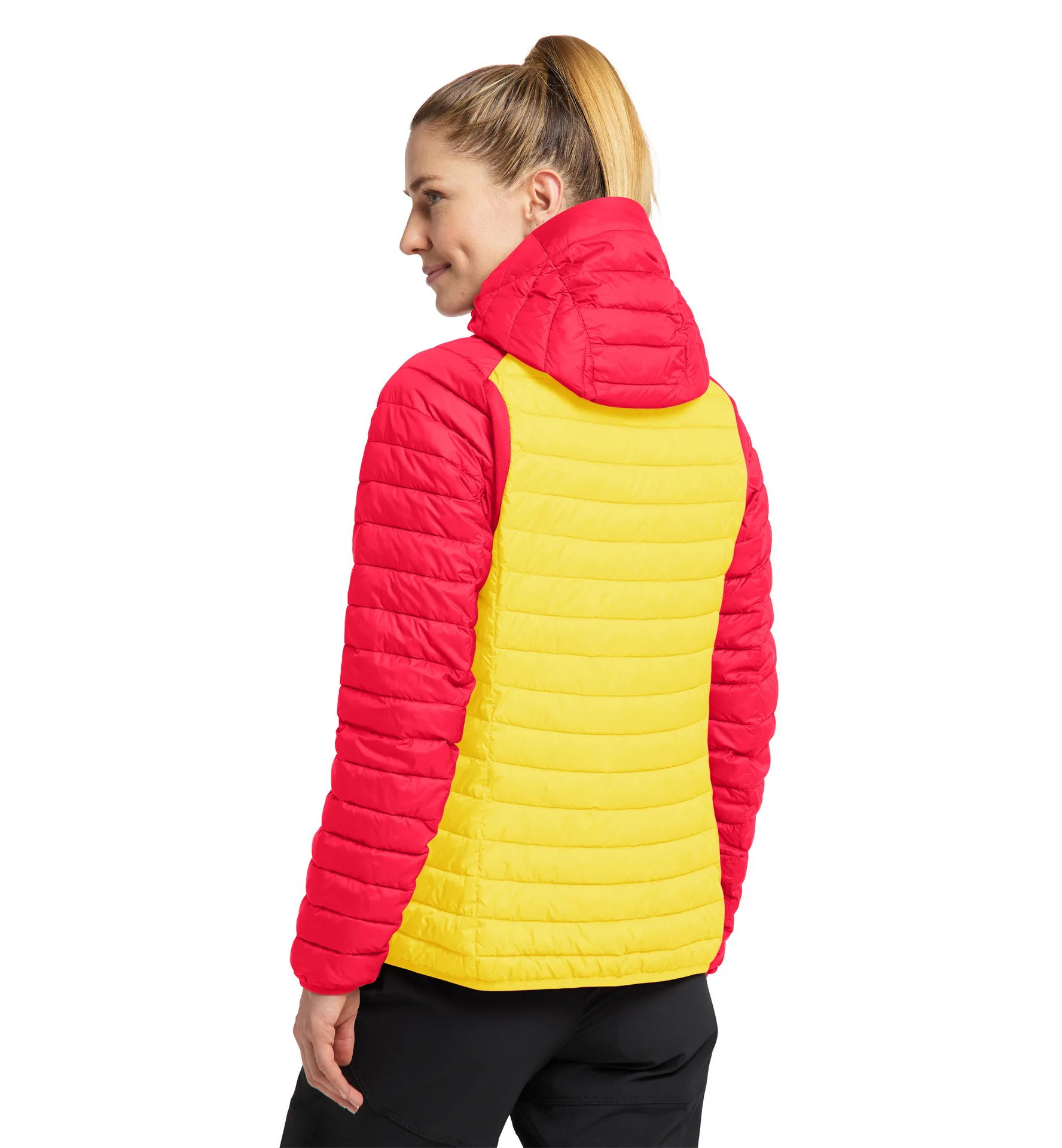 Zed Mimic Hood Women Pumpkin Yellow/Scarlet Red