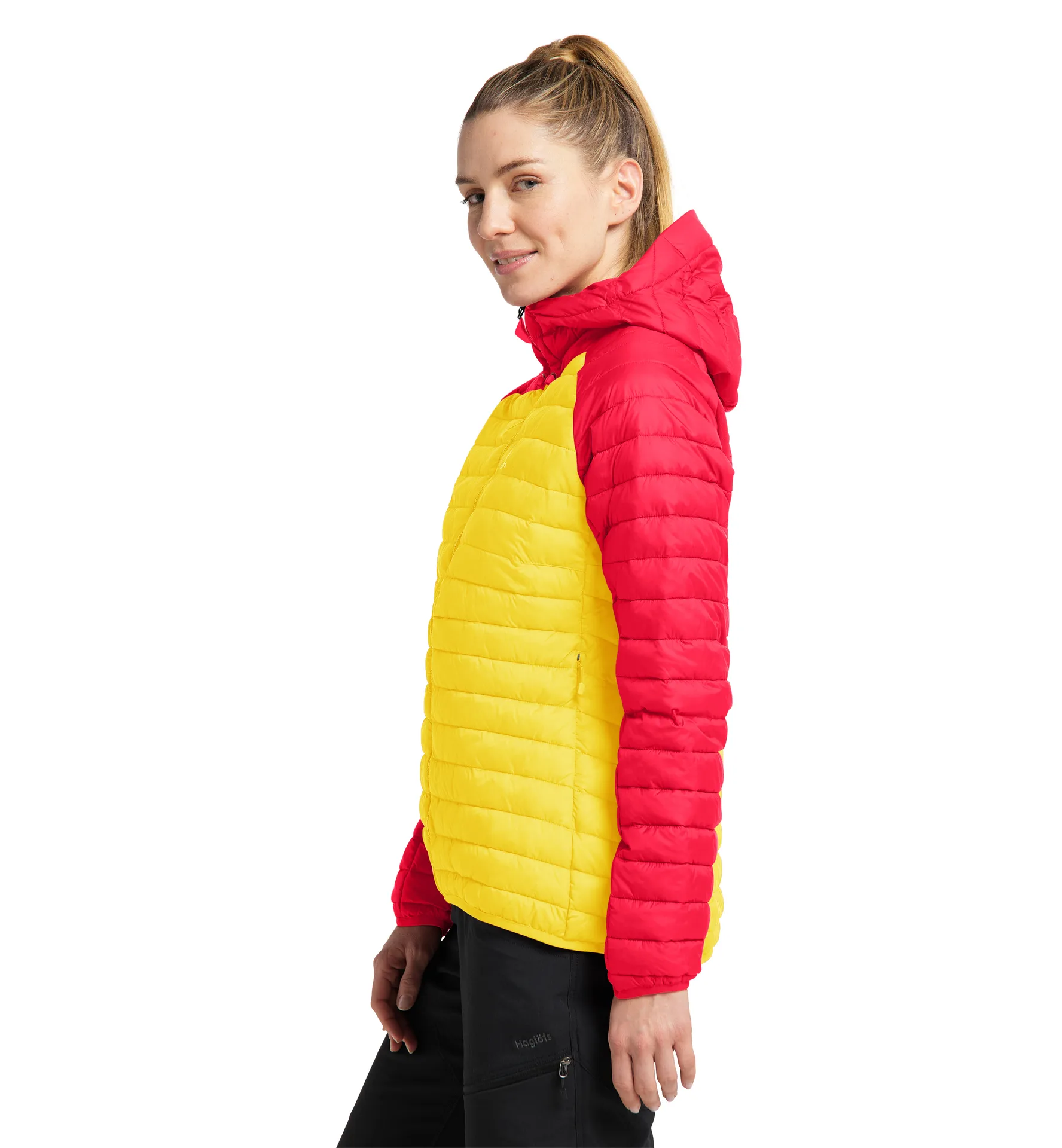 Zed Mimic Hood Women Pumpkin Yellow/Scarlet Red