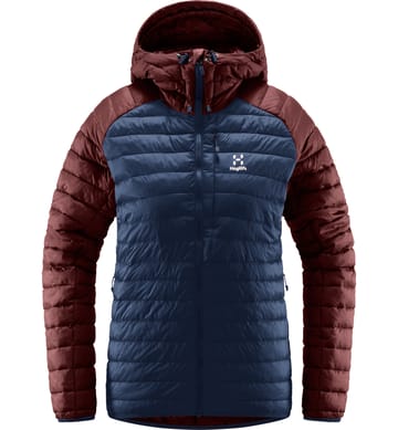 Zed Mimic Hood Women Tarn Blue/Maroon Red