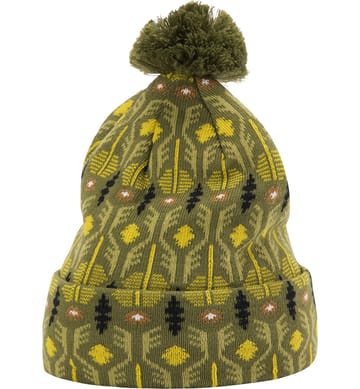Mountain Jaquard Beanie Olive Green Pattern