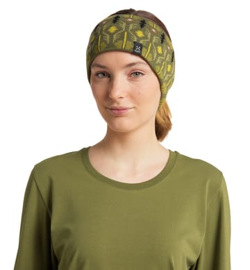 Mountain Jaquard Headband Olive Green Pattern