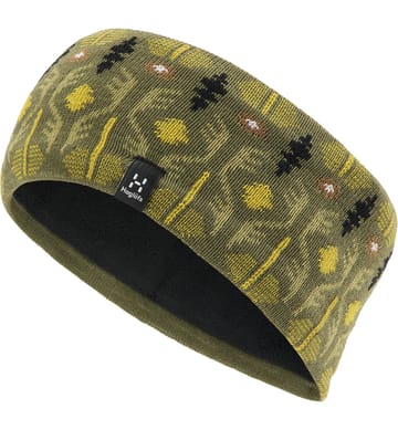 Mountain Jaquard Headband Olive Green Pattern