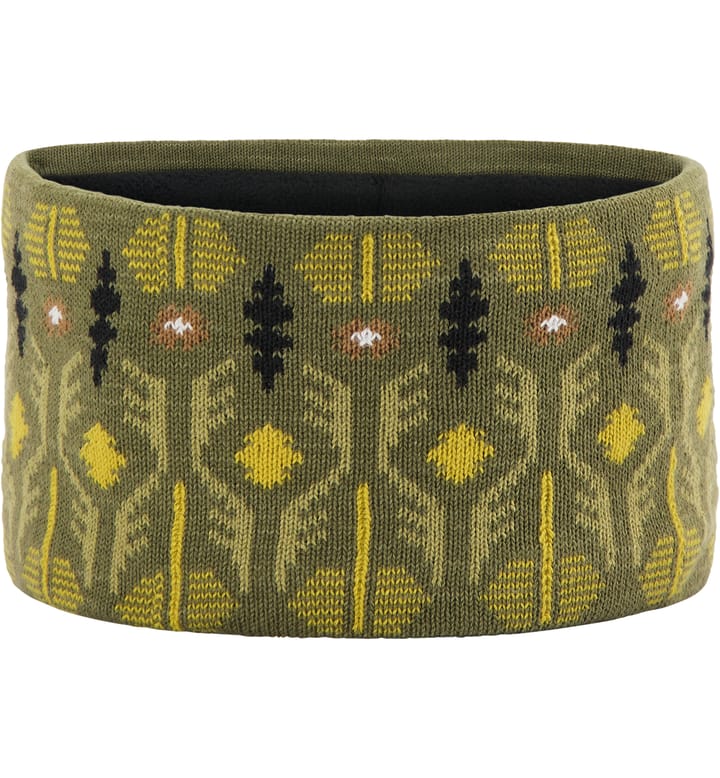 Mountain Jaquard Headband Olive Green Pattern