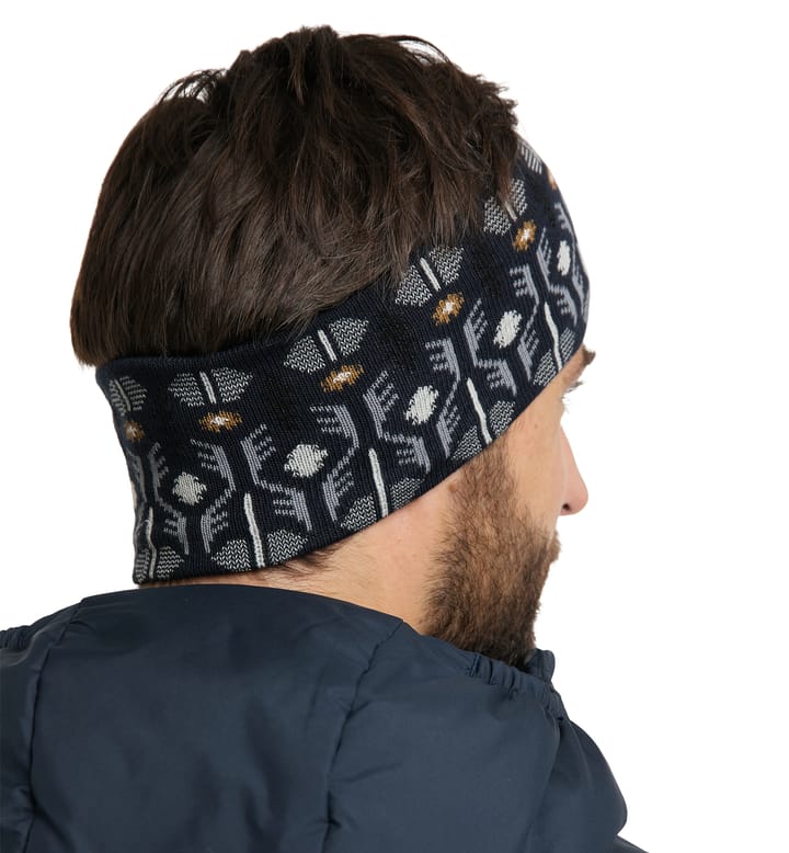 Mountain Jaquard Headband Tarn Blue Pattern