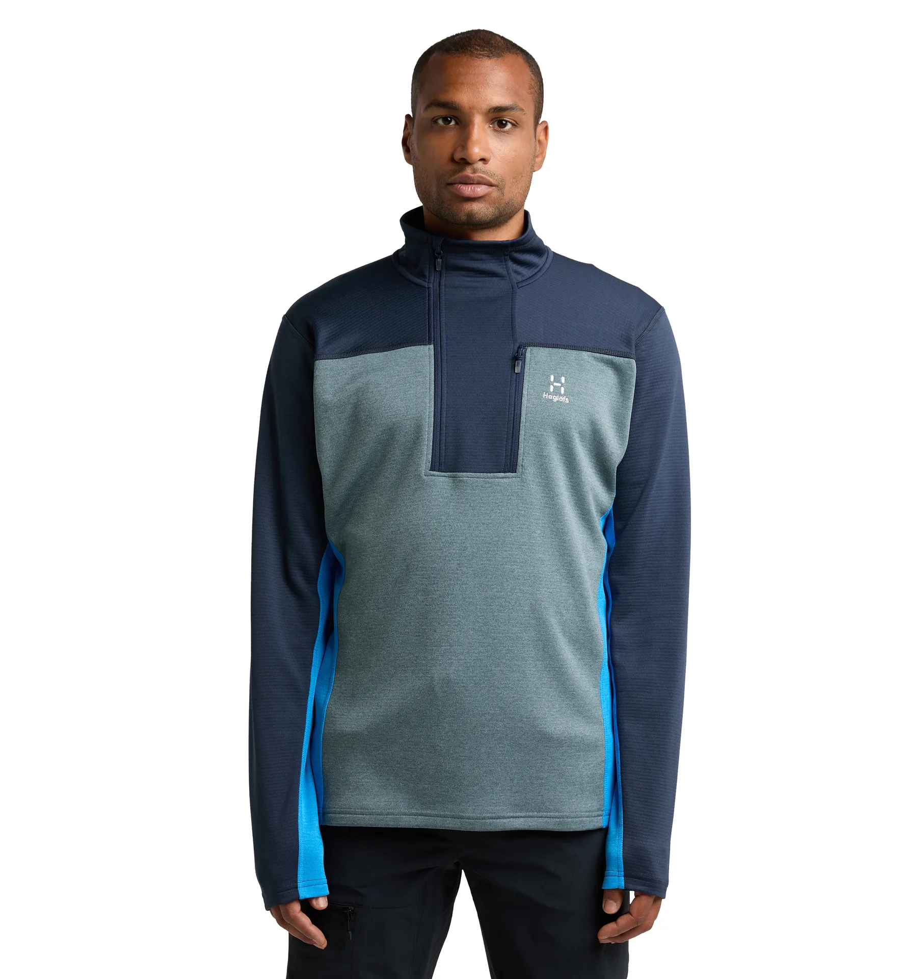 ROC Flash Mid Halfzip Men Tarn blue/Steel blue