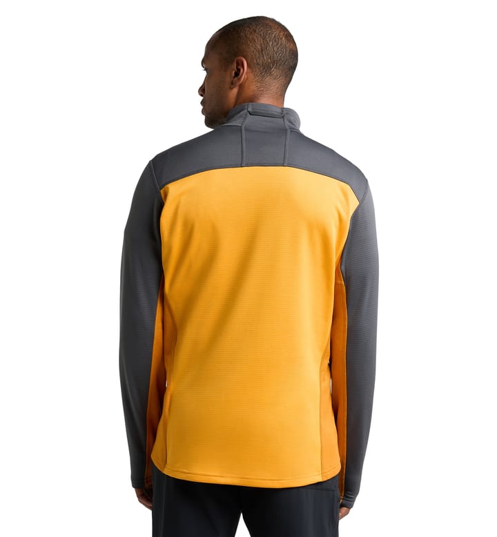 ROC Flash Mid Halfzip Men Magnetite/Sunny yellow