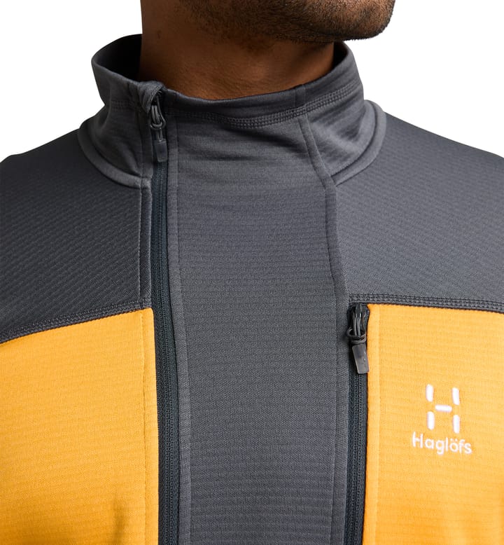 ROC Flash Mid Halfzip Men Magnetite/Sunny yellow