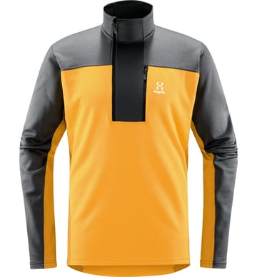 ROC Flash Mid Halfzip Men Magnetite/Sunny yellow