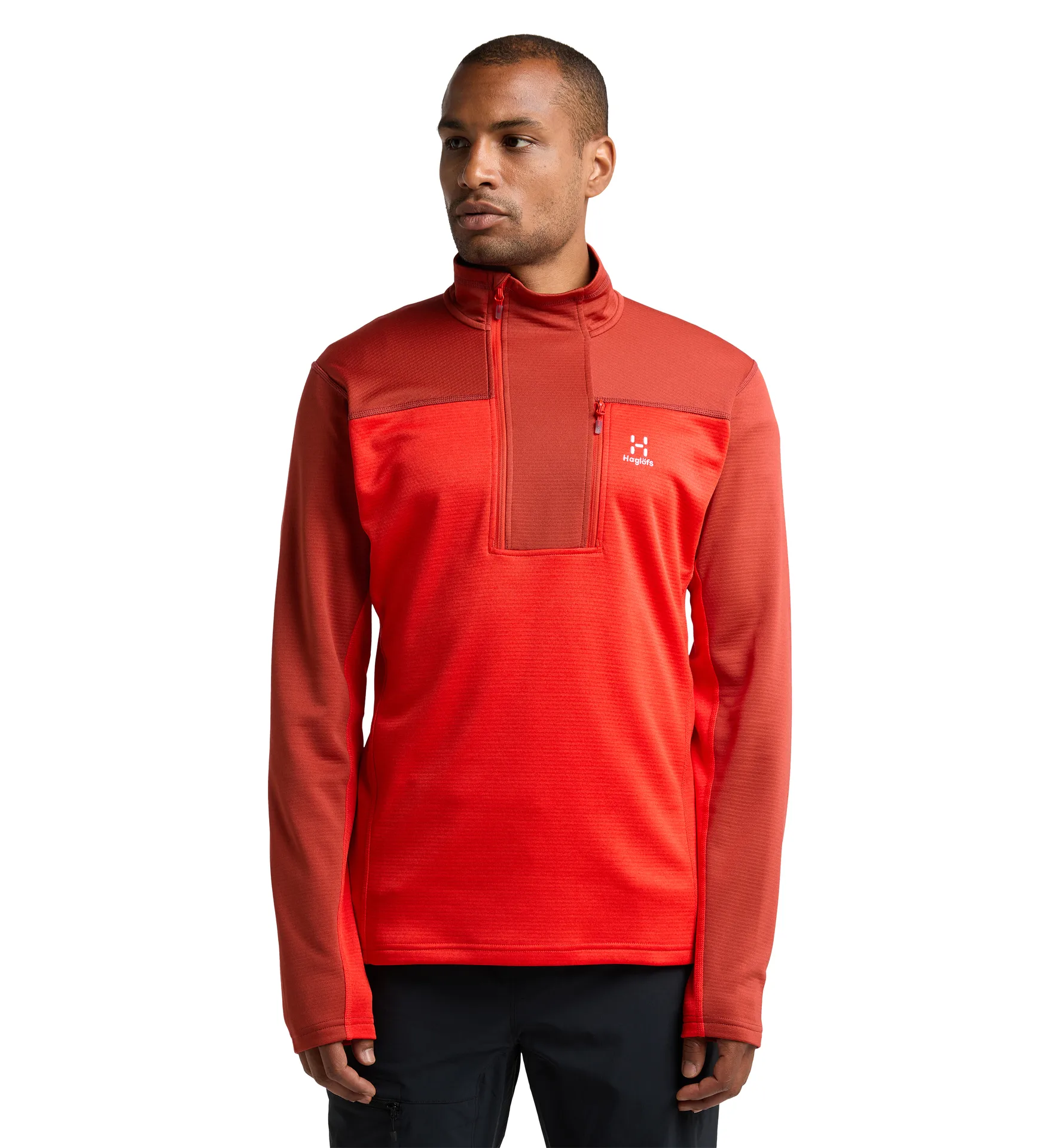 ROC Flash Mid Halfzip Men Corrosion/Zenith red