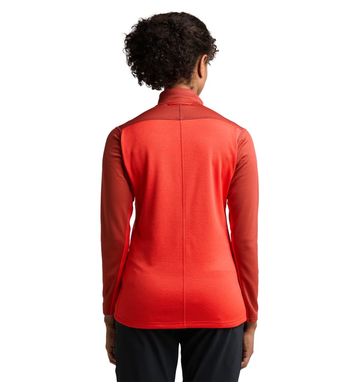 ROC Flash Mid Halfzip Women Corrosion/Poppy red