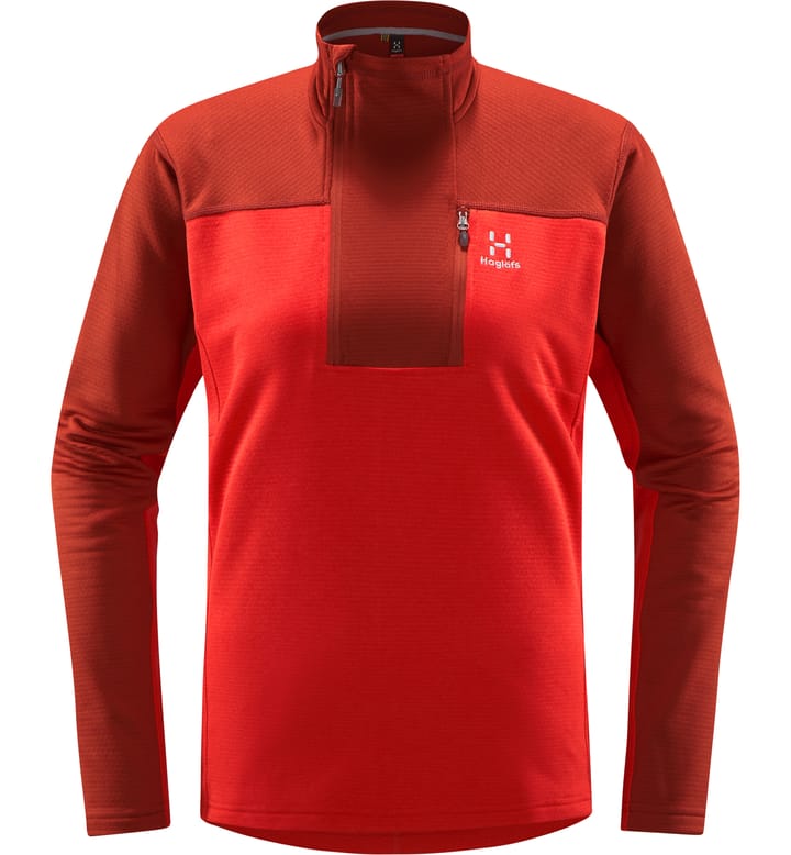 ROC Flash Mid Halfzip Women Corrosion/Poppy red