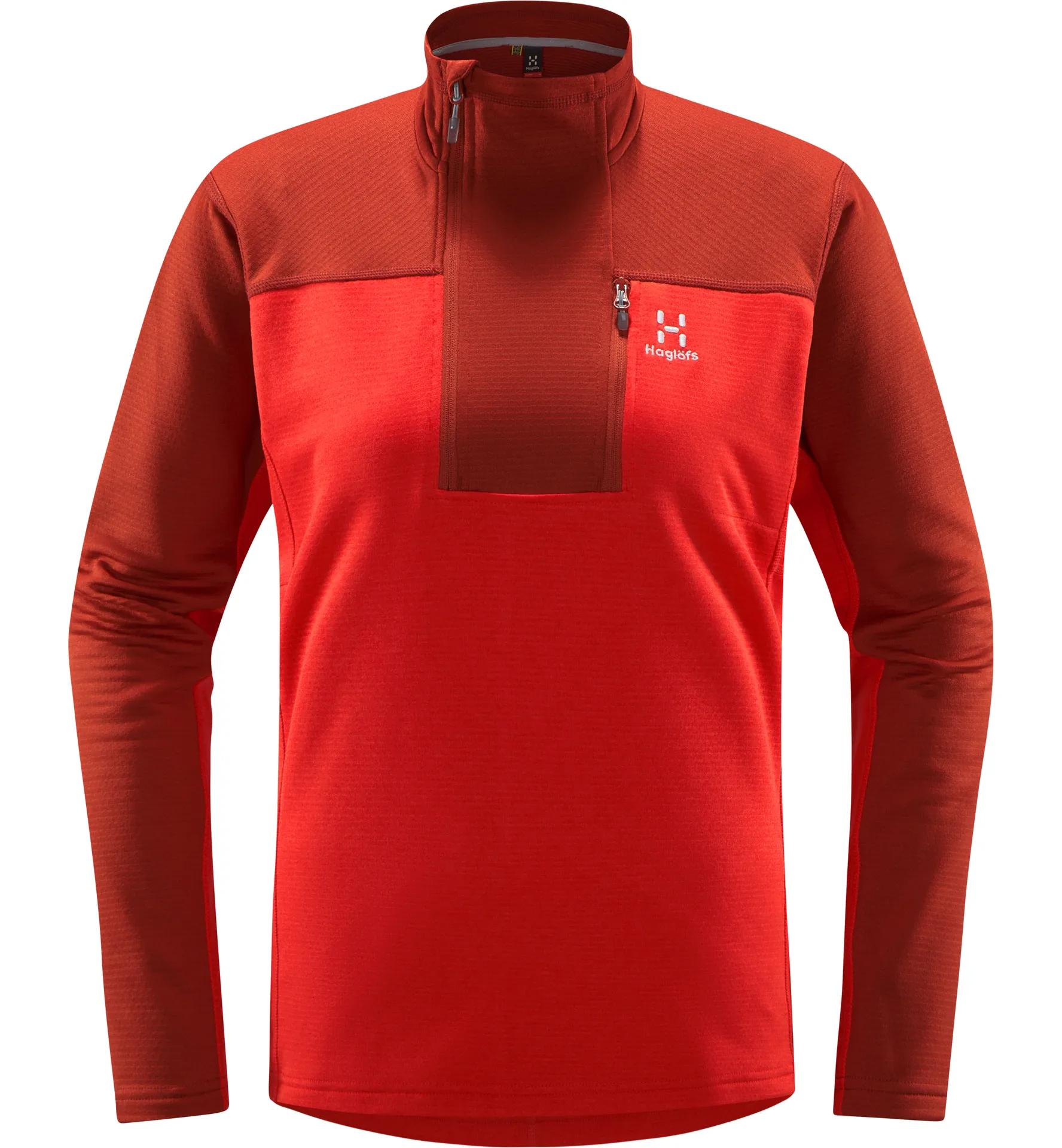 ROC Flash Mid Halfzip Women Corrosion/Poppy red