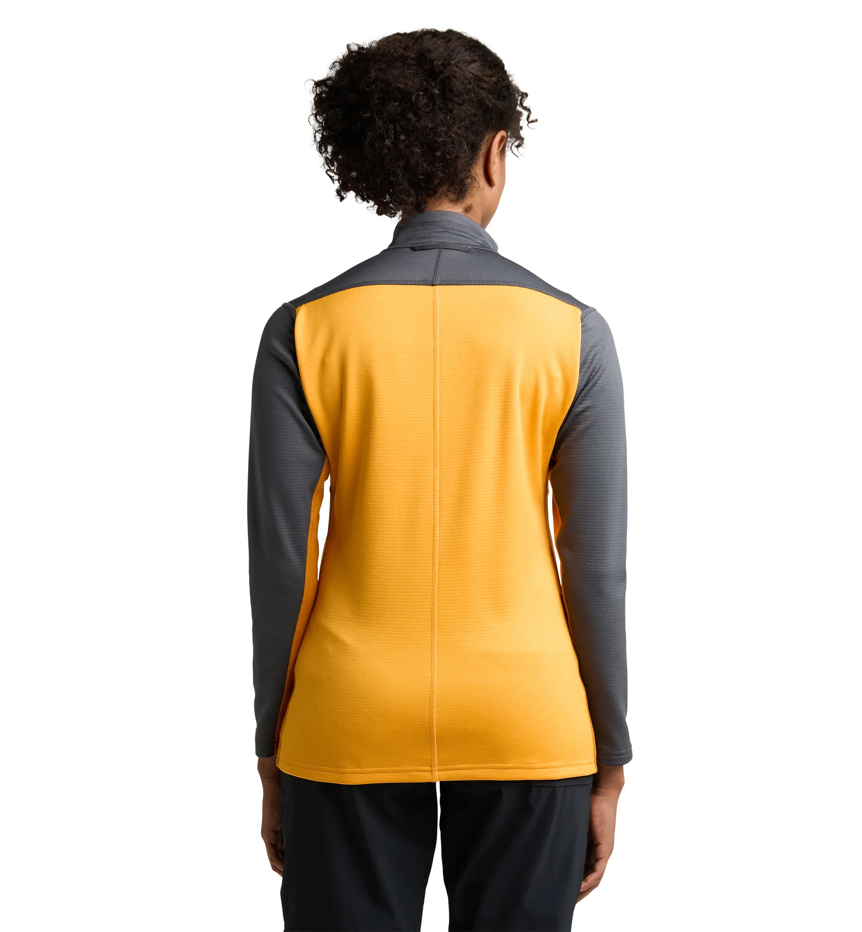 ROC Flash Mid Halfzip Women Magnetite/Sunny yellow