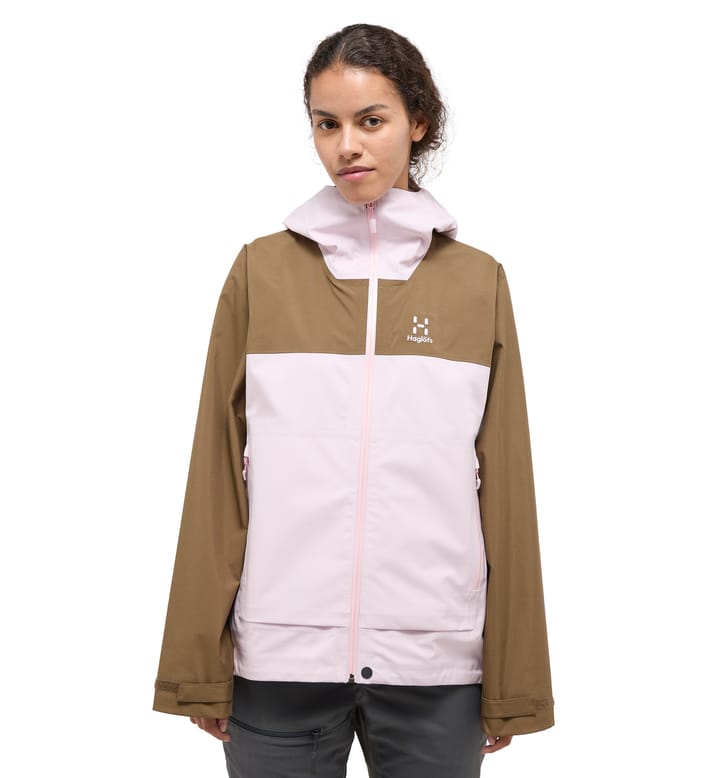 Front Proof Jacket Women Fresh Pink/Teak Brown