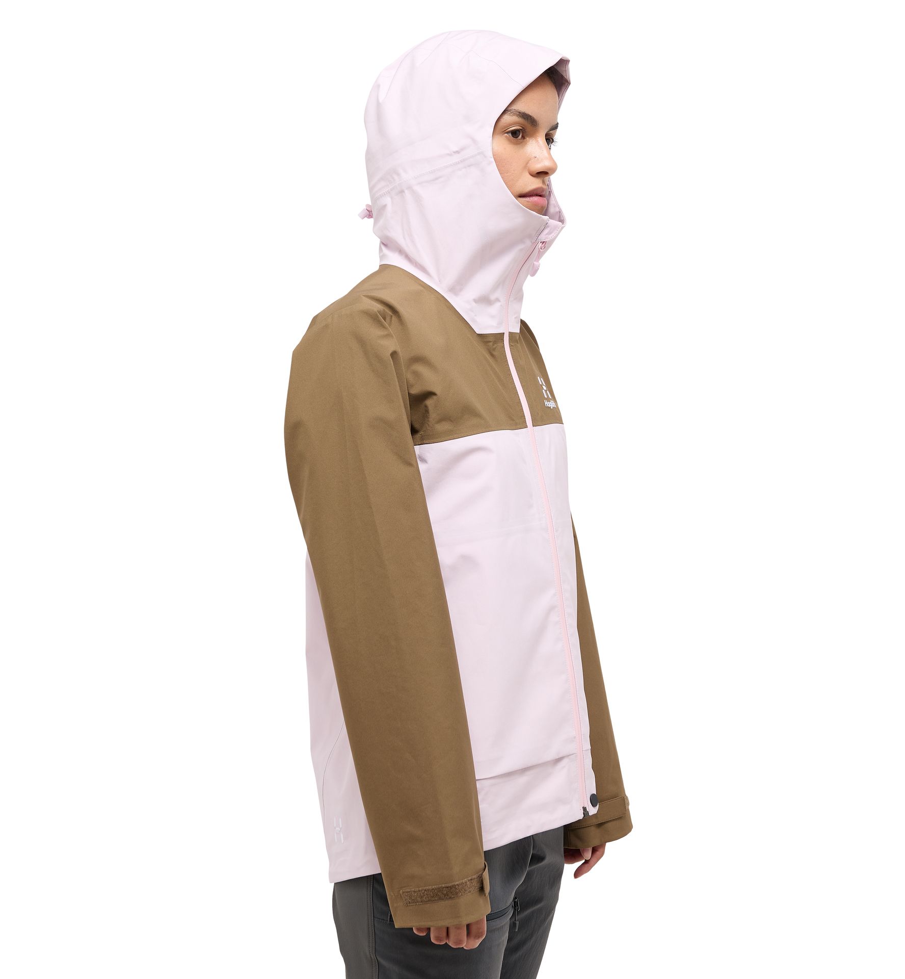Front Proof Jacket Women Fresh Pink/Teak Brown