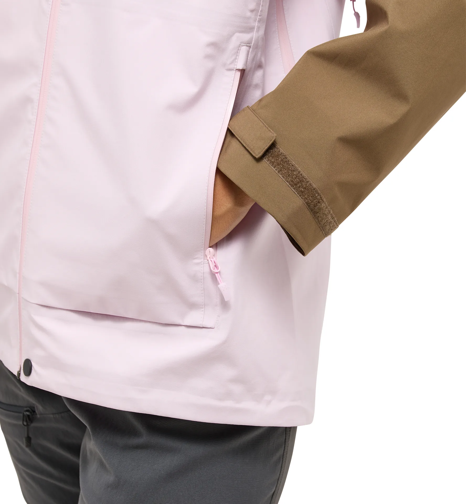 Front Proof Jacket Women Fresh Pink/Teak Brown