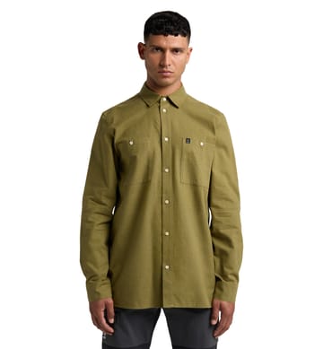 Curious Hemp Shirt Men Olive Green