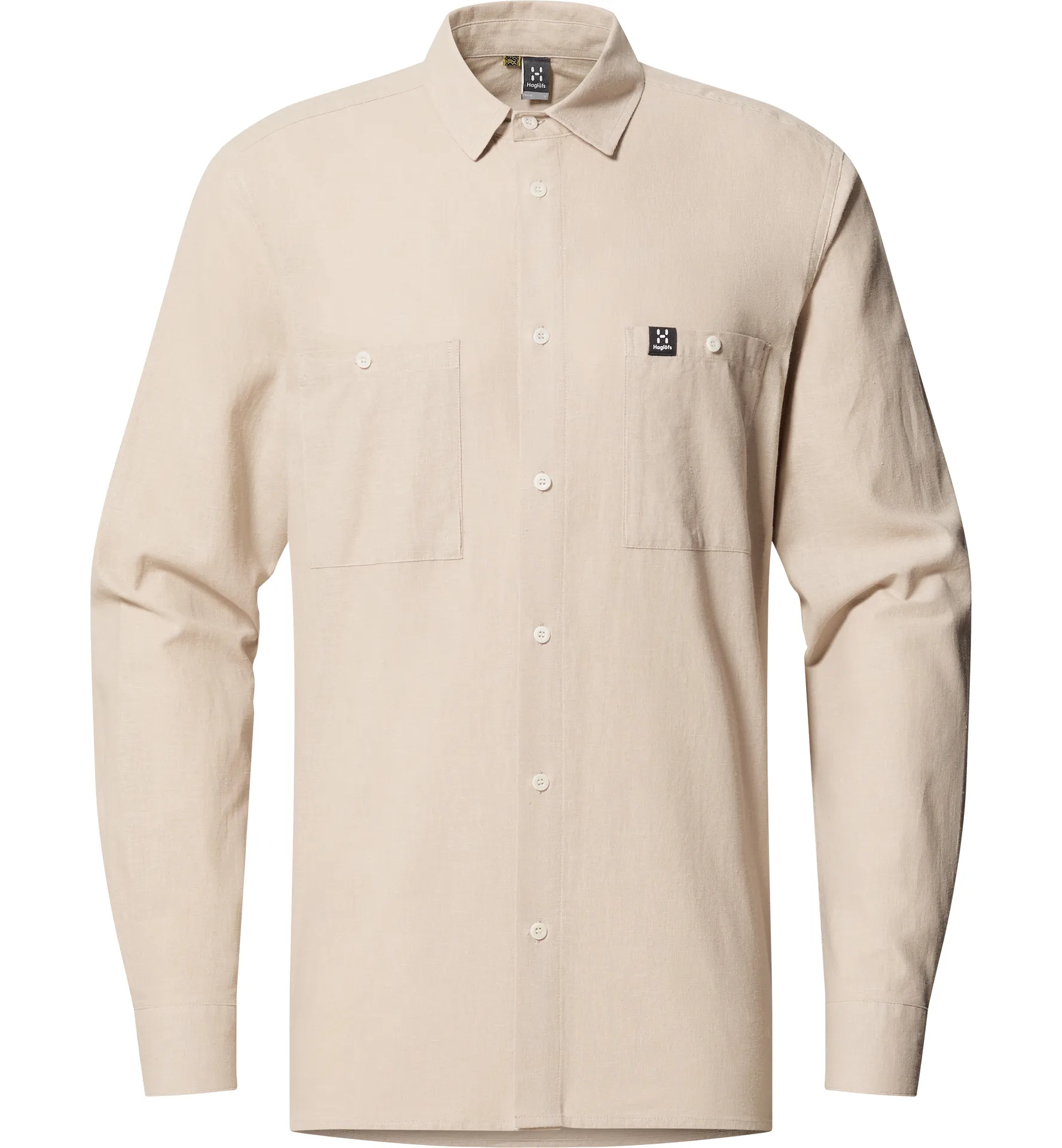 Curious Hemp Shirt Men Chalk Beige