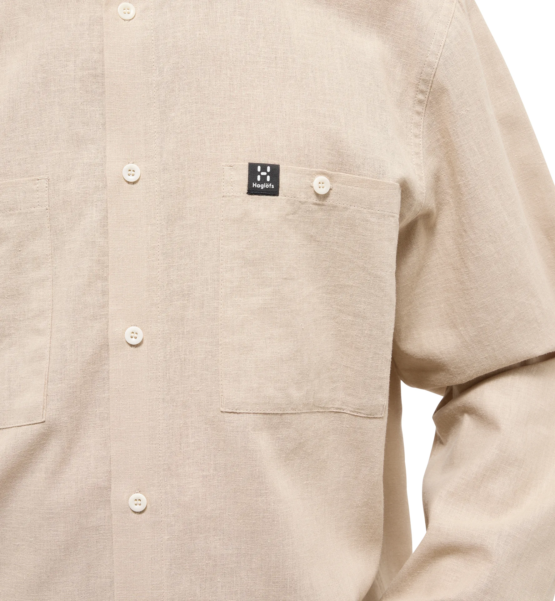 Curious Hemp Shirt Men Chalk Beige