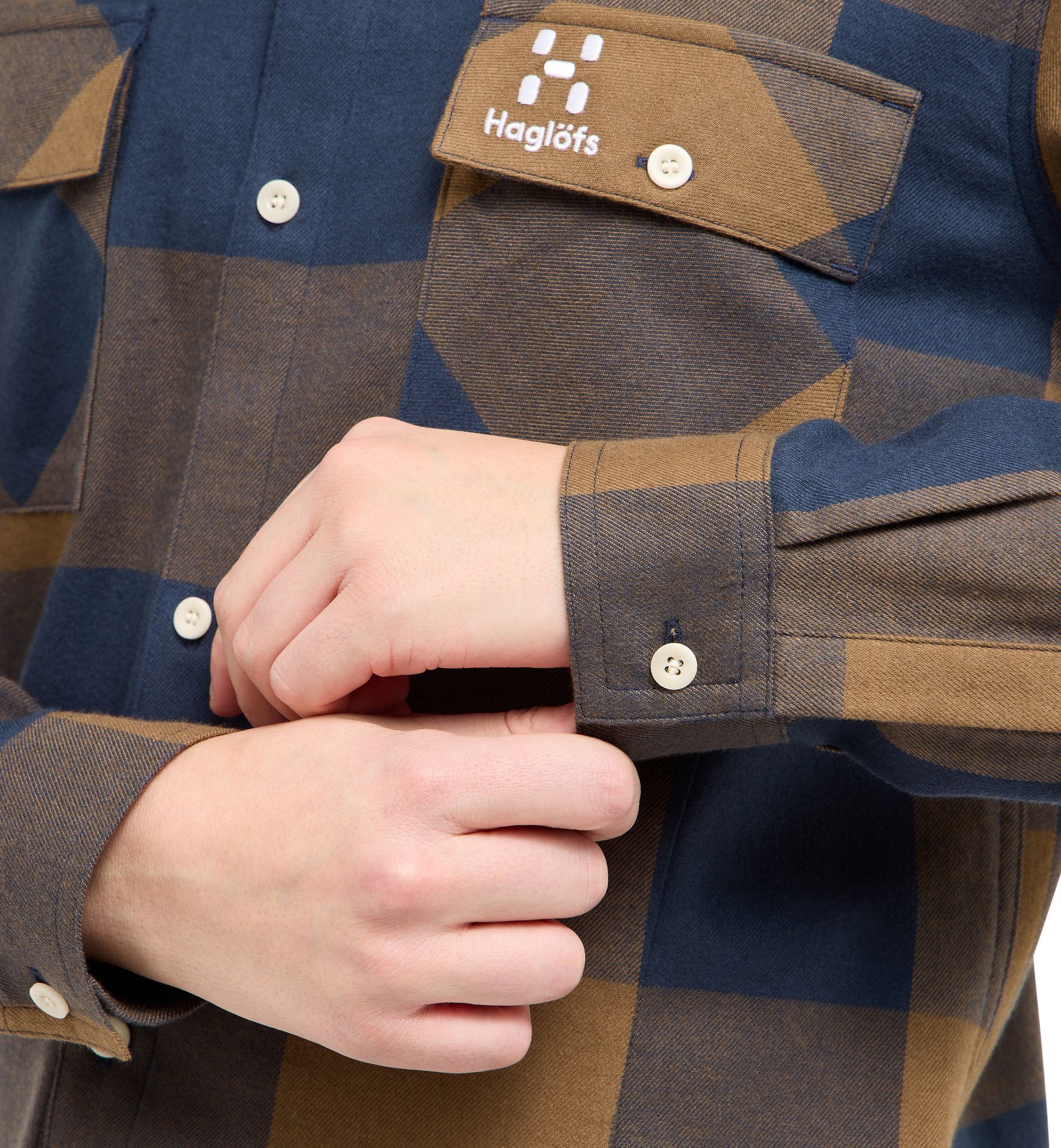 Timmer Shirt Women Teak Brown/Tarn blue