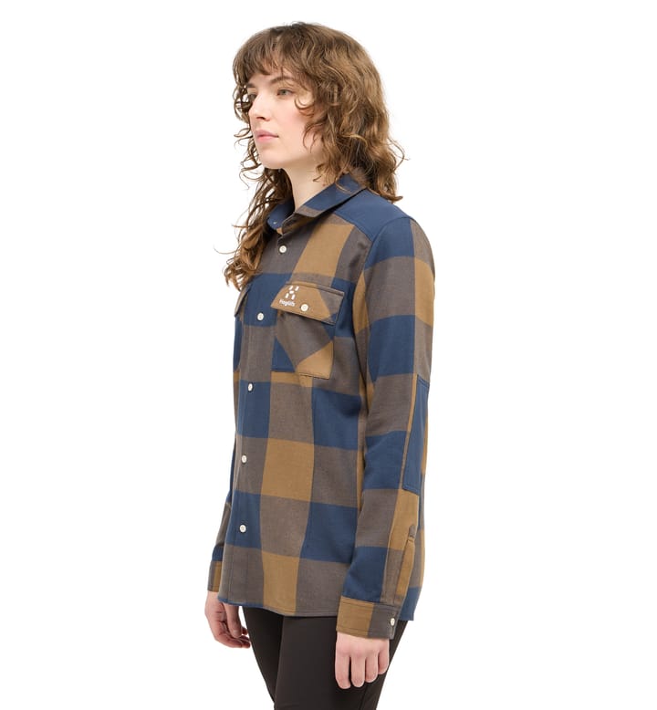 Timmer Shirt Women Teak Brown/Tarn blue Timmer Shirt Women Teak Brown/Tarn blue