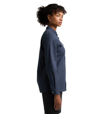 Curious Hemp Shirt Women Tarn Blue