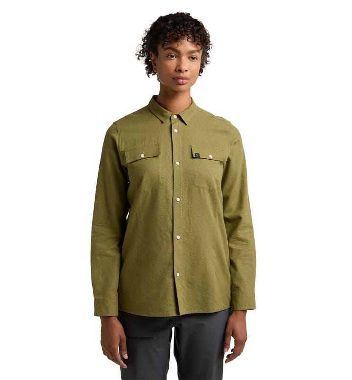 Curious Hemp Shirt Women Olive Green