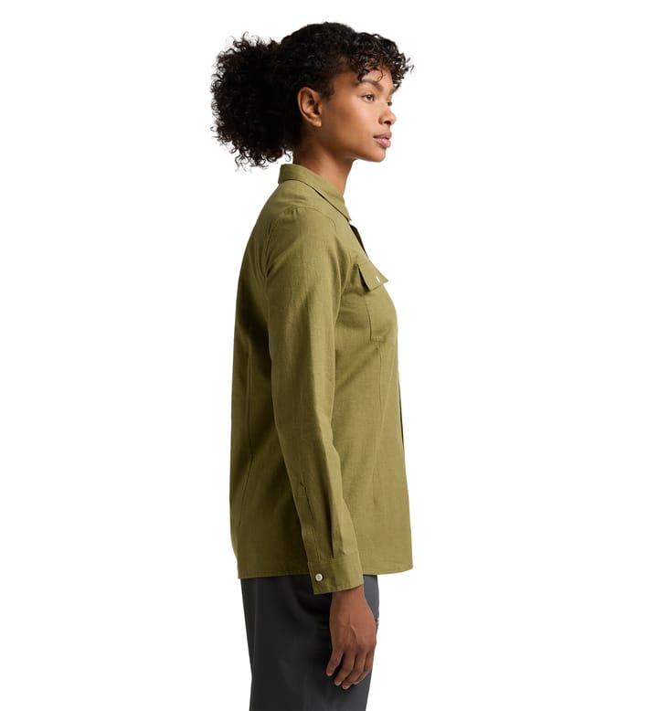 Curious Hemp Shirt Women Olive Green