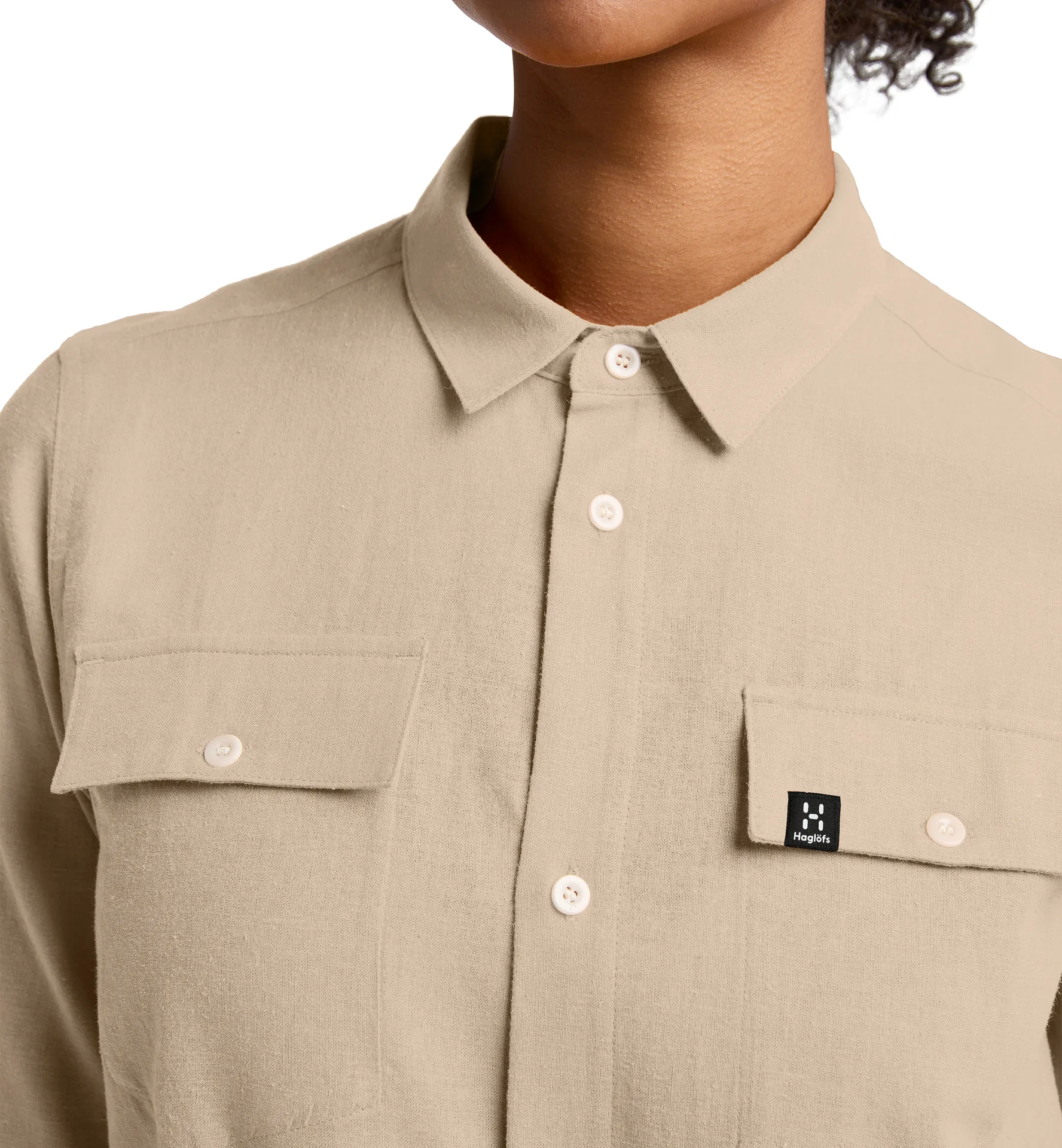 Curious Hemp Shirt Women Chalk Beige