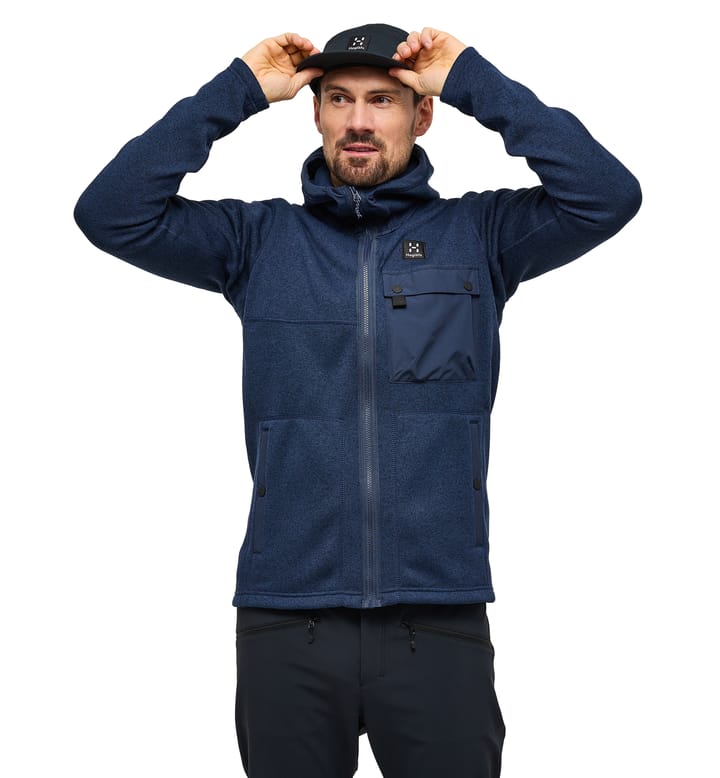 Hede Mid Hood Men Tarn Blue Hede Mid Hood Men Tarn Blue