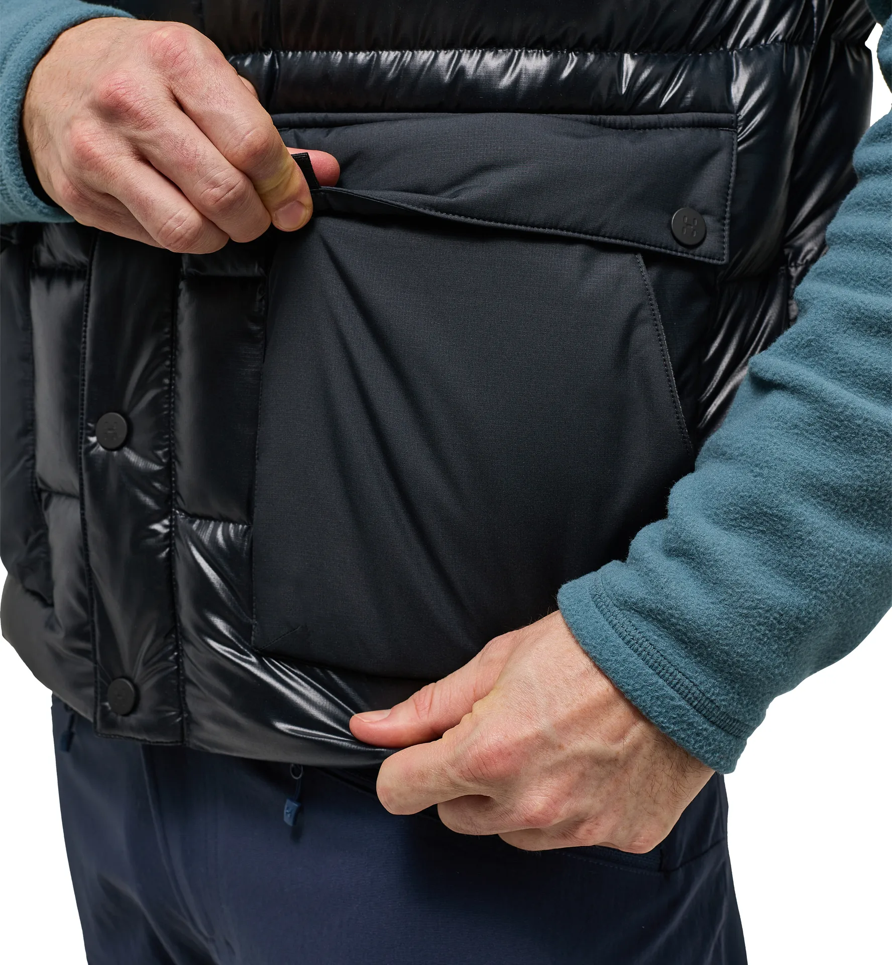 Funäs Down Vest Men True Black