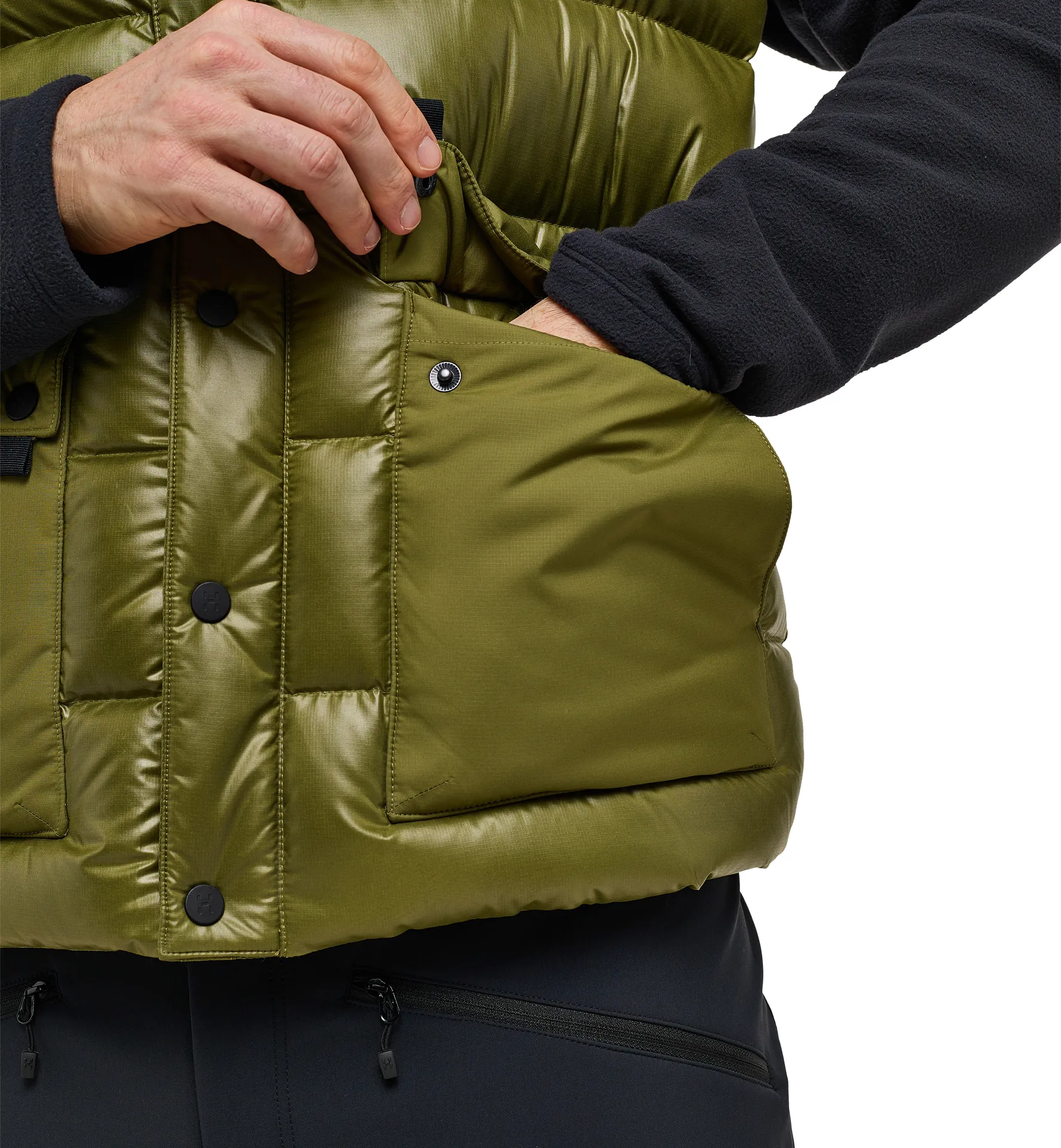 Funäs Down Vest Men Olive Green