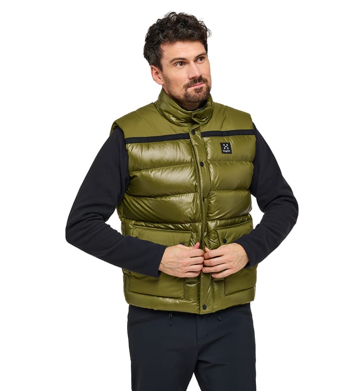 Funäs Down Vest Men Olive Green