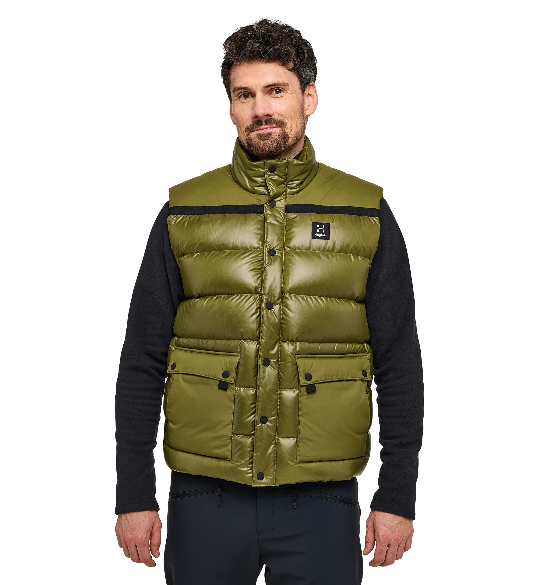 Funäs Down Vest Men Olive Green